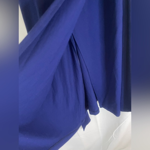 Banana Republic Blue Wrap Dress size large new without tags - Picture 3 of 6